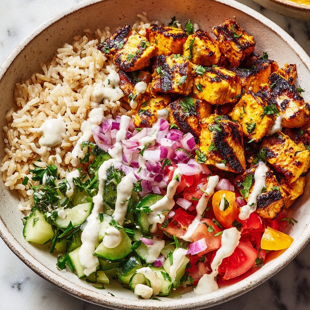 Juicy Chicken Shawarma Crispy Rice Salad Recipe - Recipe Image