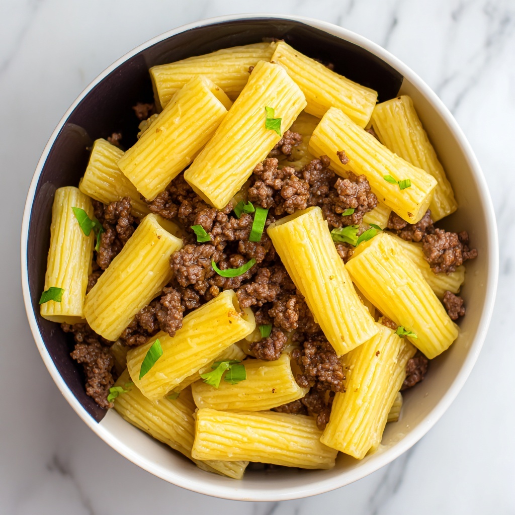 Creamy Garlic Beef Pasta Recipe - Recipe Image