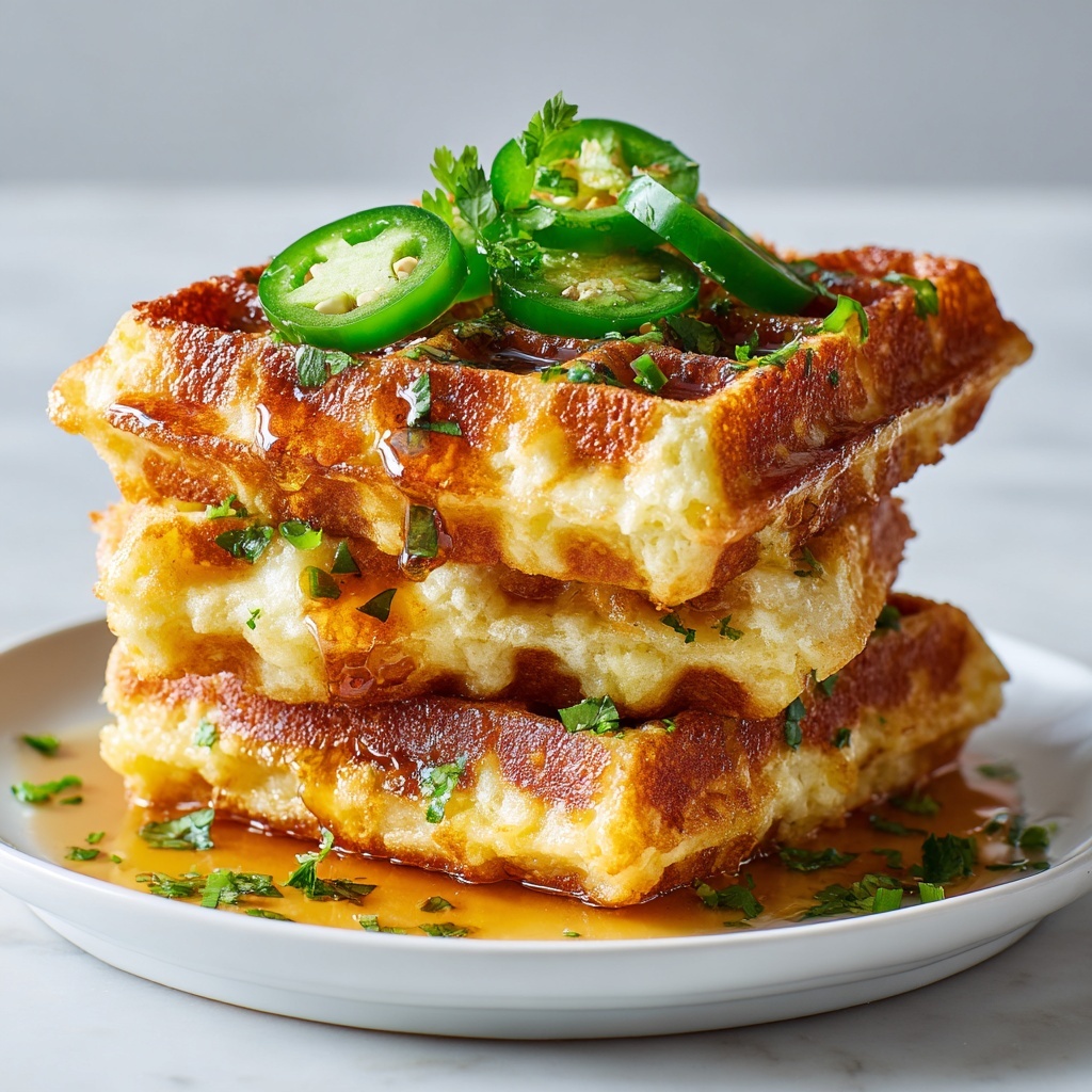 Cheddar Jalapeño Cornbread Waffles Recipe - Recipe Image