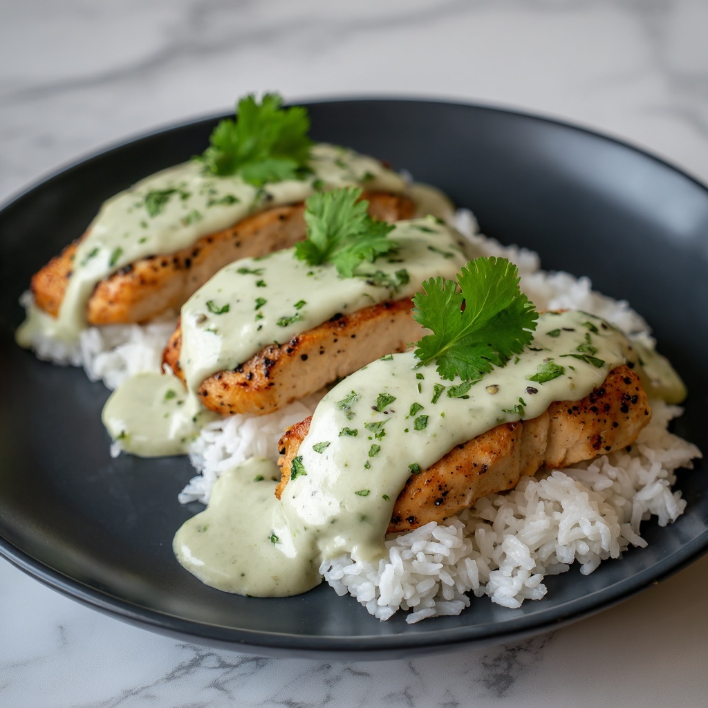 Tomatillo Ranch Chicken with Cilantro and Lime Recipe - Recipe Image