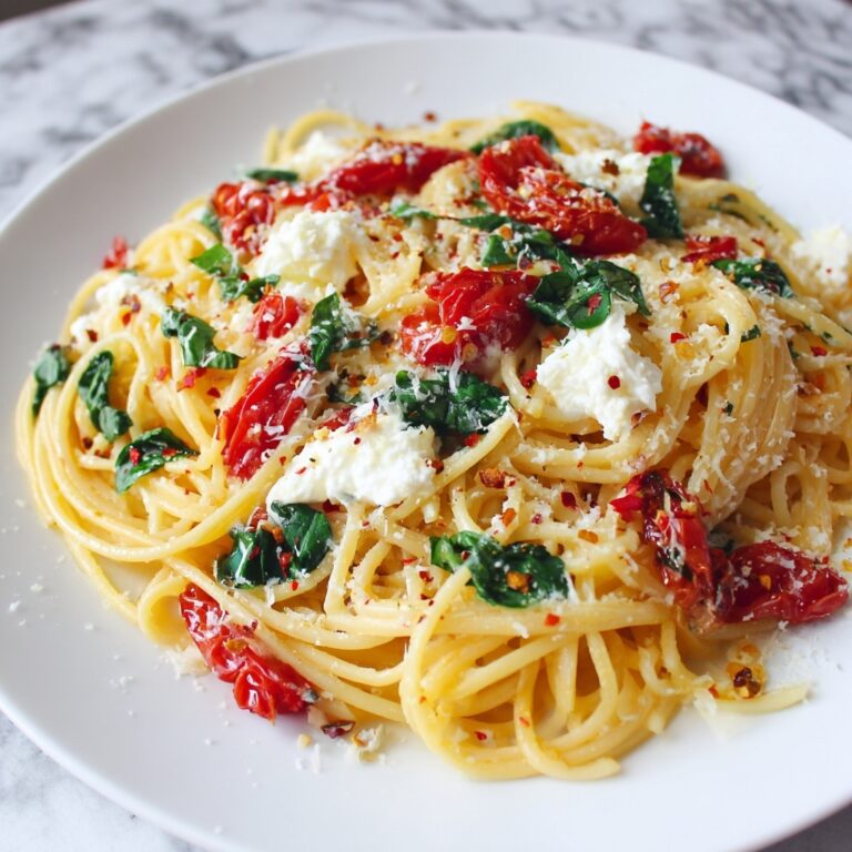 Baked Feta Pasta with Cherry Tomatoes and Basil Recipe