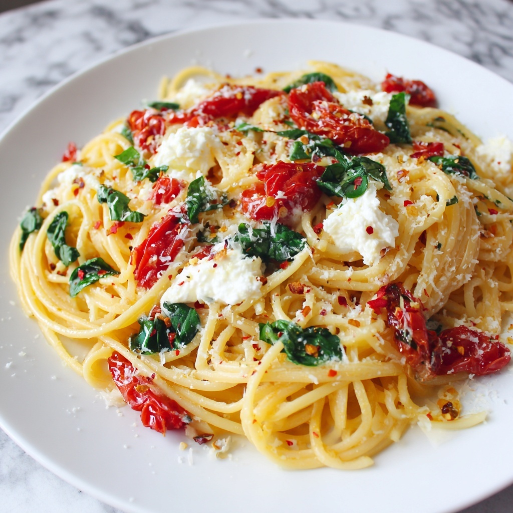 Baked Feta Pasta with Cherry Tomatoes and Basil Recipe - Recipe Image