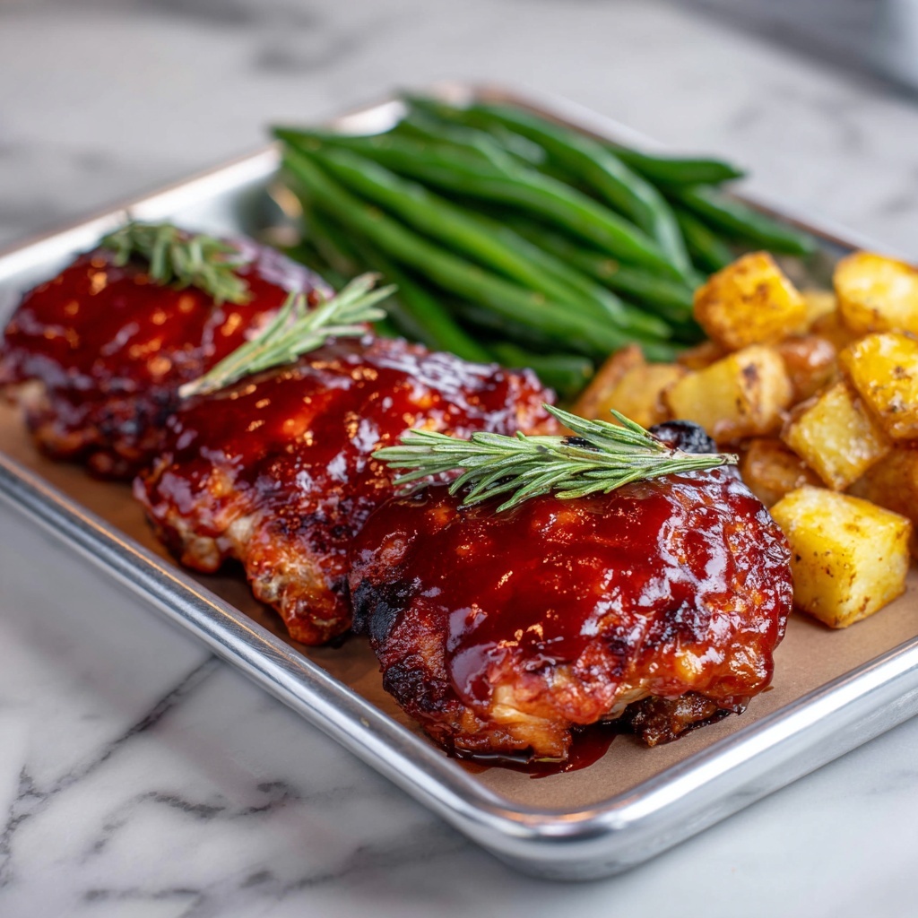 Sheet Pan BBQ Chicken, Potatoes, and Green Beans Recipe - Recipe Image