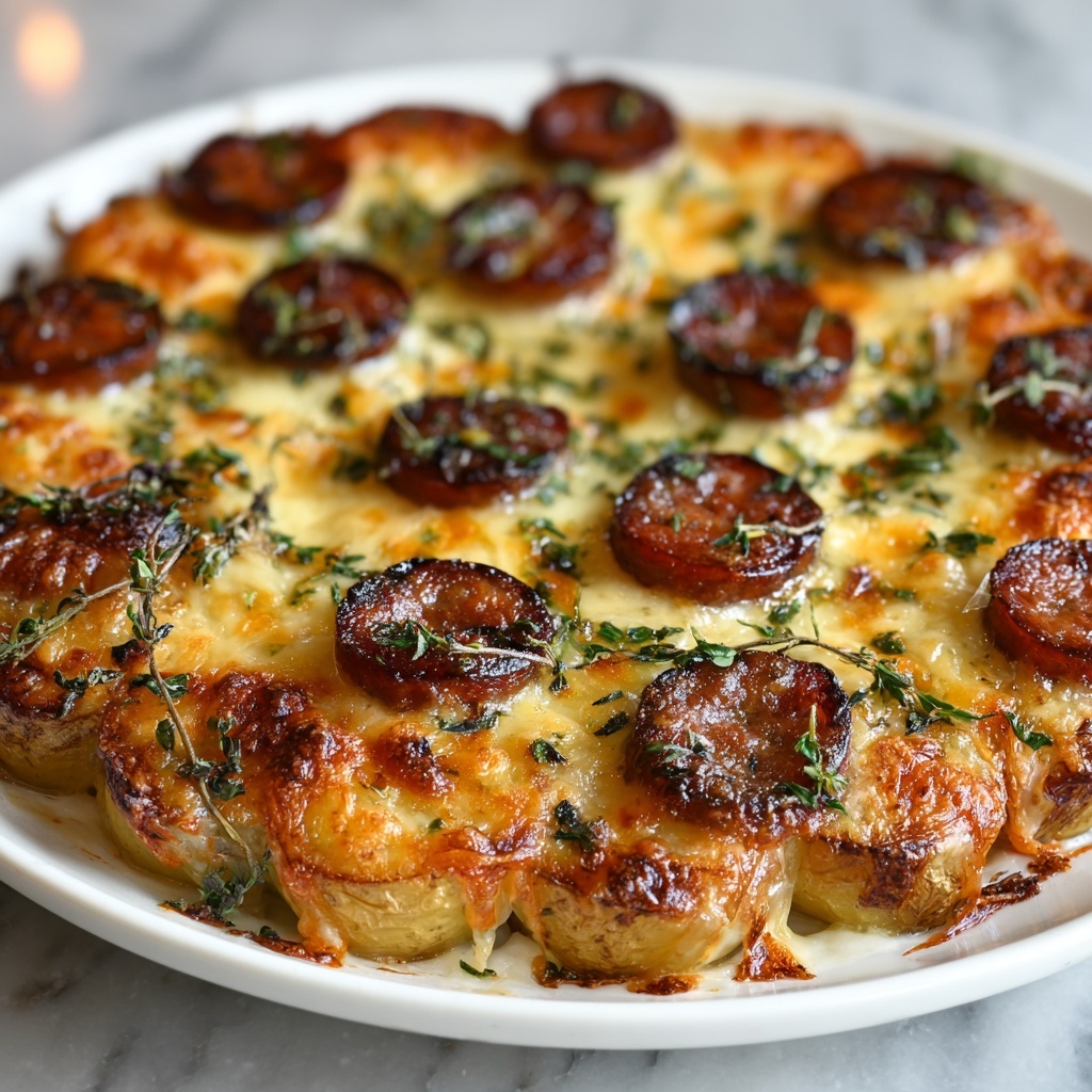 Cheesy Ranch Potatoes with Smoked Sausage Recipe - Recipe Image