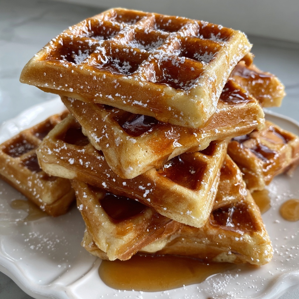 Cornbread Waffle Bites with Honey Butter Syrup Recipe - Recipe Image