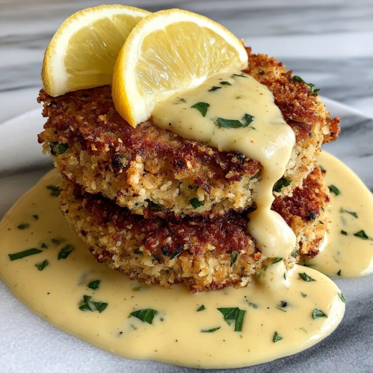 Lemon Pecorino Crusted Chicken with Creamy Lemon Sauce Recipe