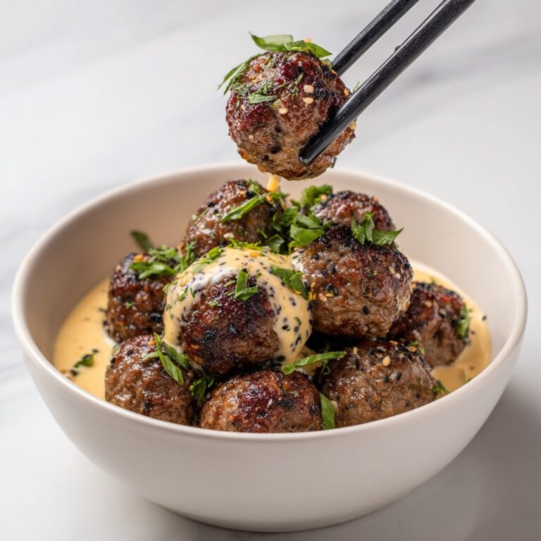 Korean BBQ Meatballs with Spicy Mayo Dip Recipe