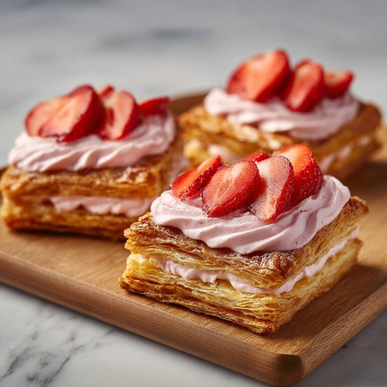Cheese and Strawberry Heart Pastries Recipe