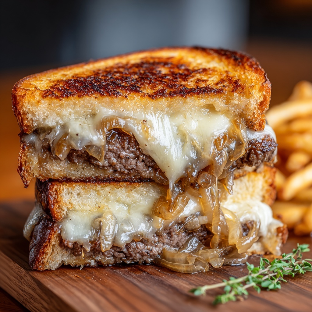 Smashing Patty Melt with Signature Sauce Recipe - Recipe Image