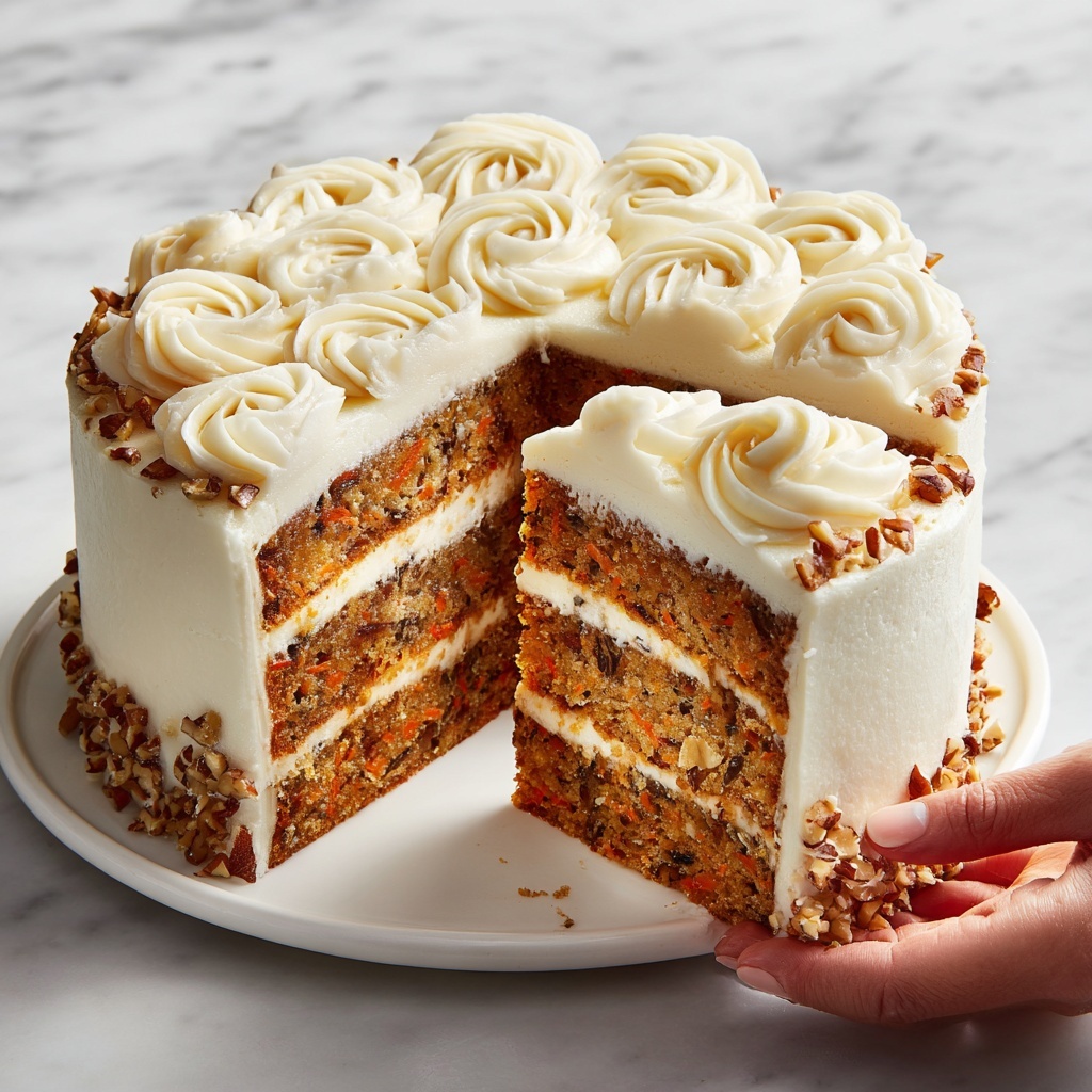 Homemade Moist Carrot Cake with Cream Cheese Frosting Recipe - Recipe Image