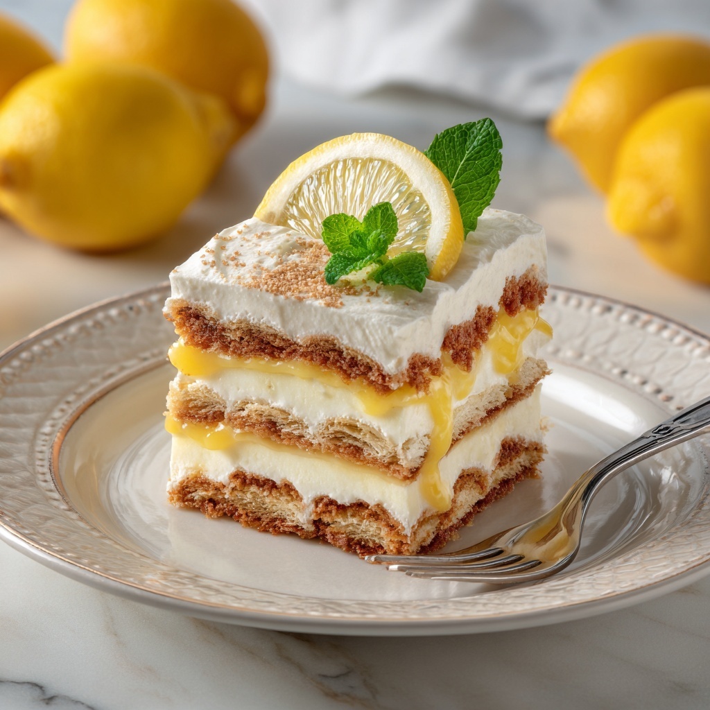 No-Bake Lemon Eclair Cake Recipe - Recipe Image