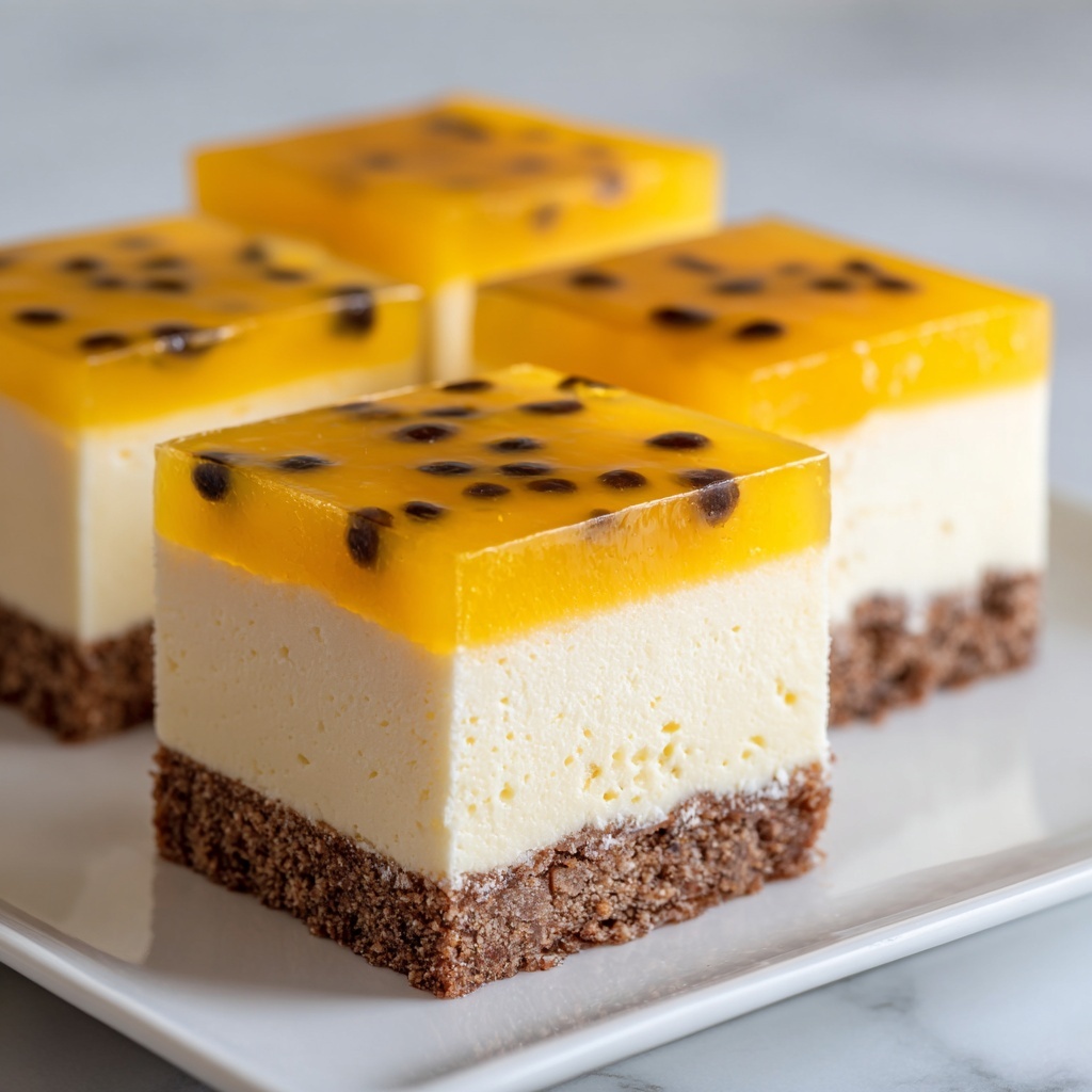 No Bake Passion Fruit Cheesecake Recipe - Recipe Image