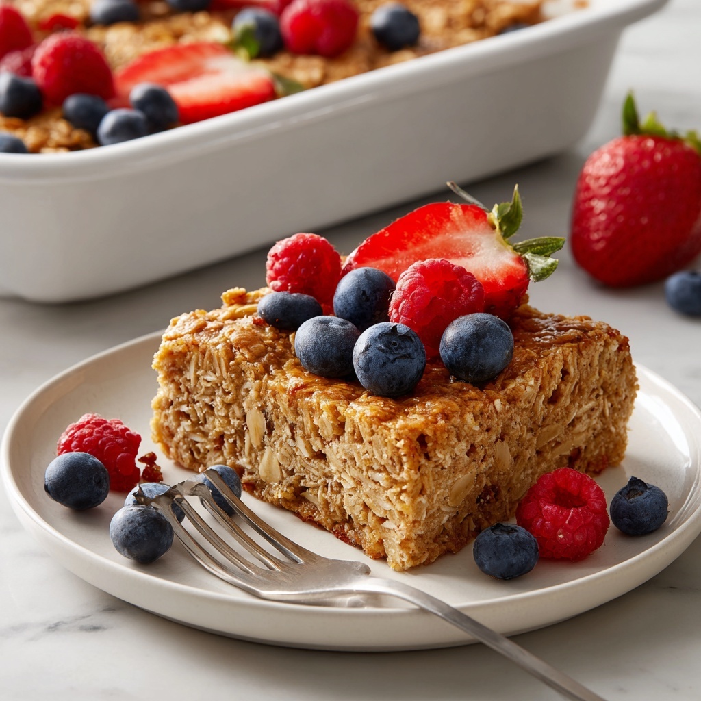 Mixed Berry Baked Oatmeal Recipe - Recipe Image