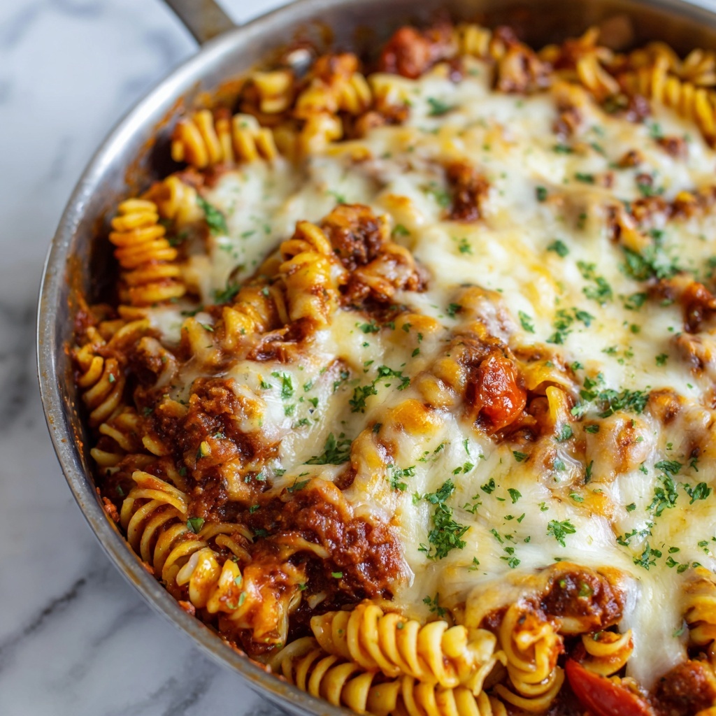 One-Pot Chicken Parmesan Pasta Recipe - Recipe Image