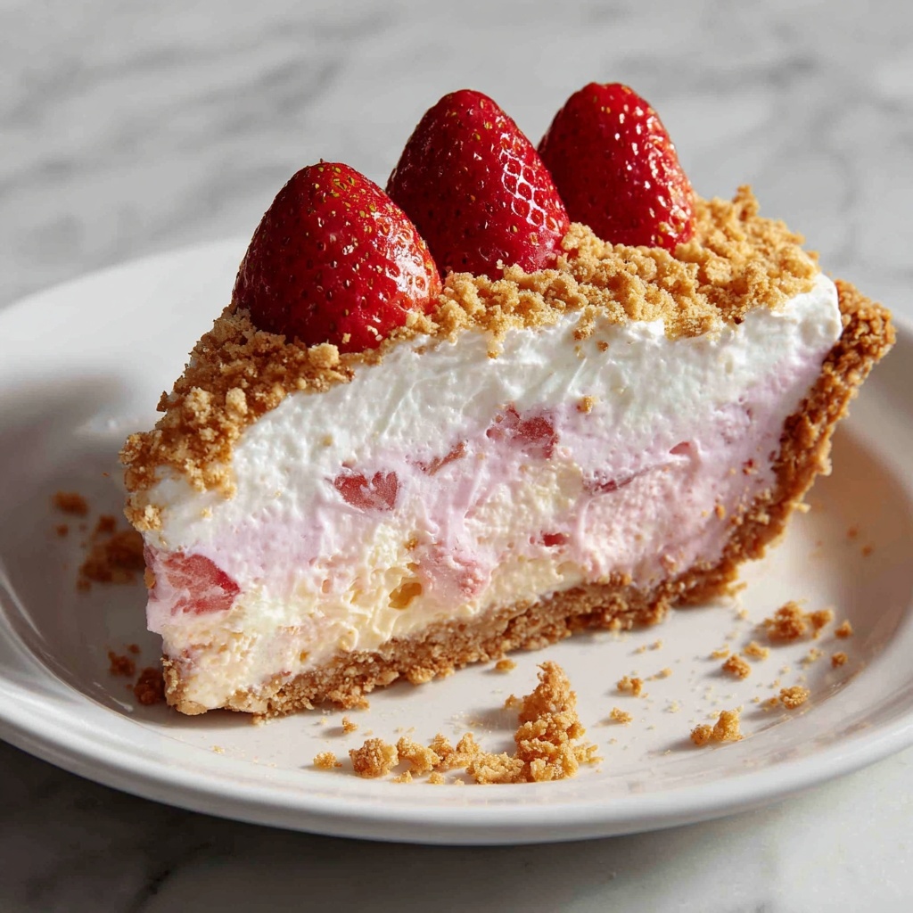 No-Bake Strawberry Crunch Cheesecake Recipe - Recipe Image