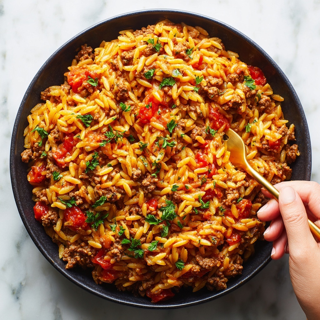 One-Pot Orzo Bolognese Recipe - Recipe Image