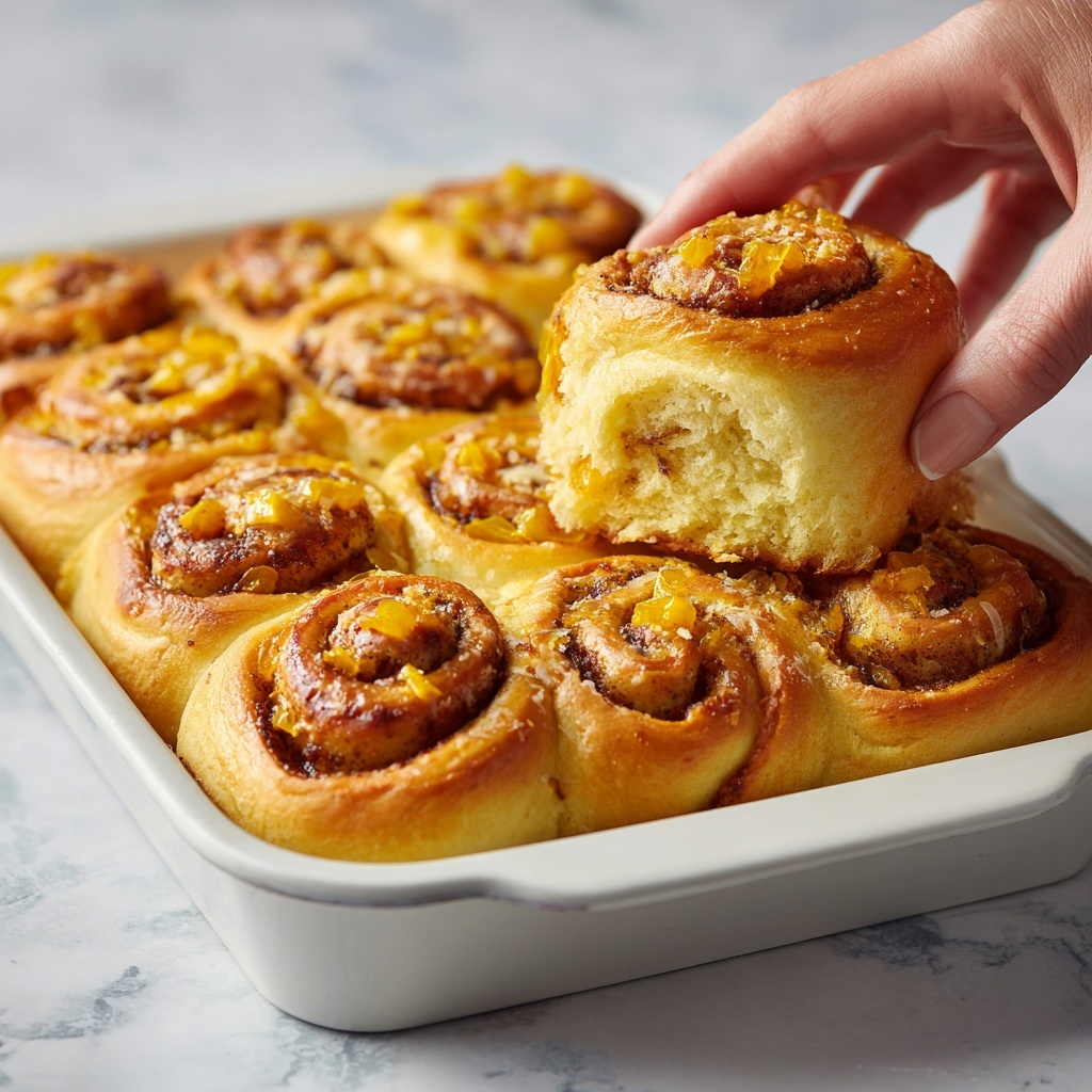 Peachy Cinnamon Rolls Recipe - Recipe Image