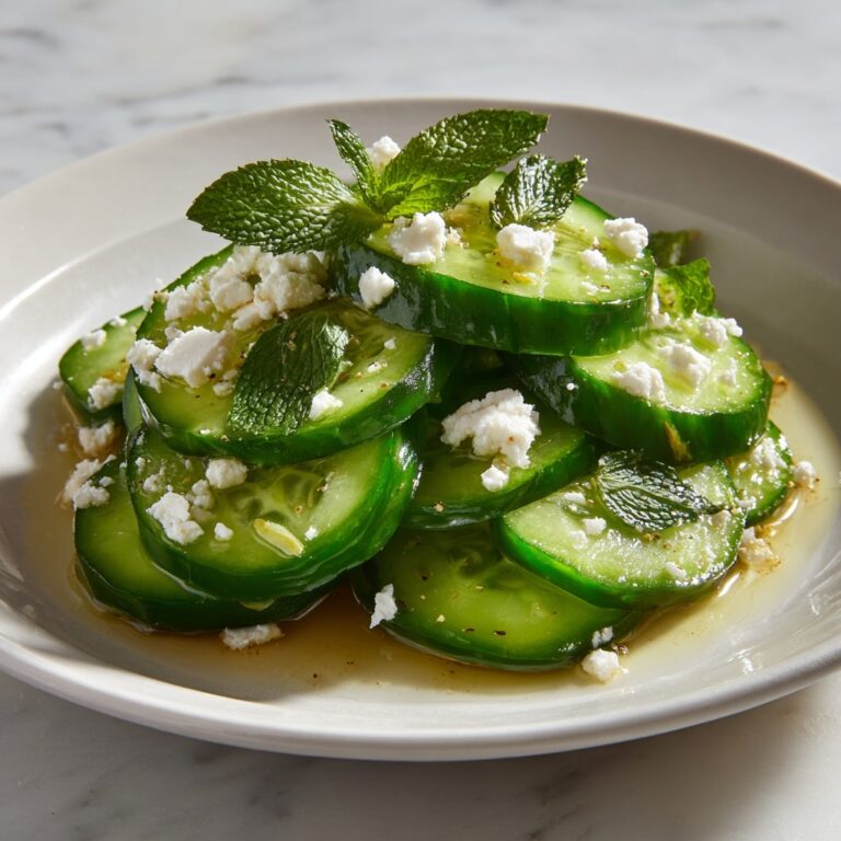 Cucumber Feta Salad: Crisp, Creamy & Bursting with Mediterranean Flavor Recipe