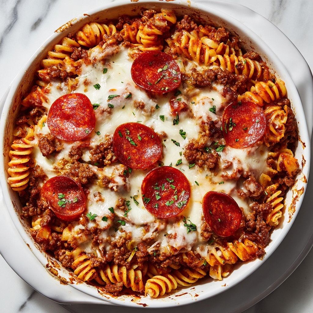 Pizza Pasta Casserole Recipe - Recipe Image