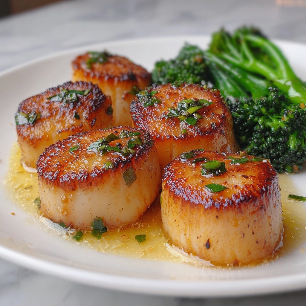 Seared Scallops with Parsley Butter Recipe - Recipe Image