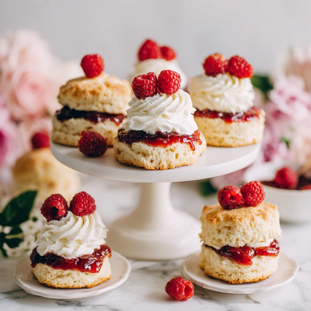 Sourdough Rhubarb and Strawberry Scones with Fresh Fruit Compote Recipe - Recipe Image
