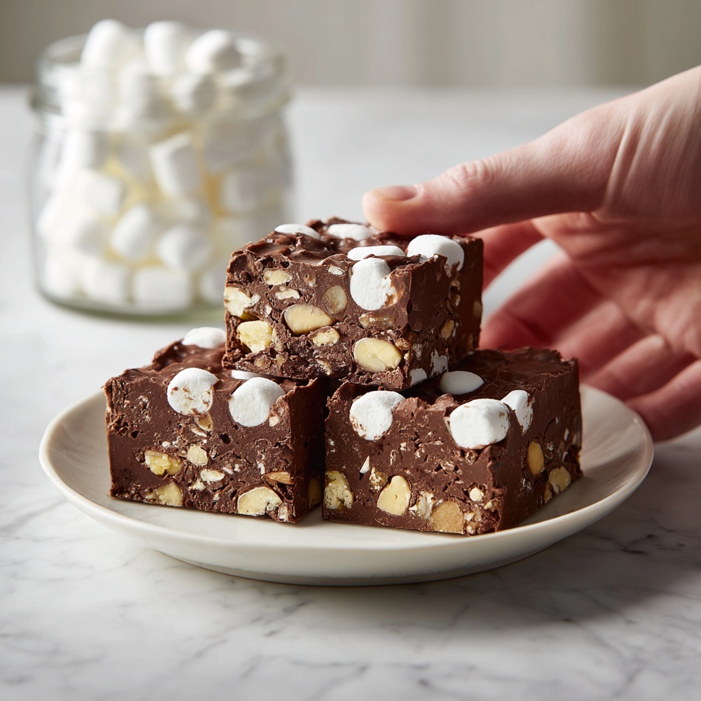 No-Bake Rocky Road Squares Recipe - Recipe Image