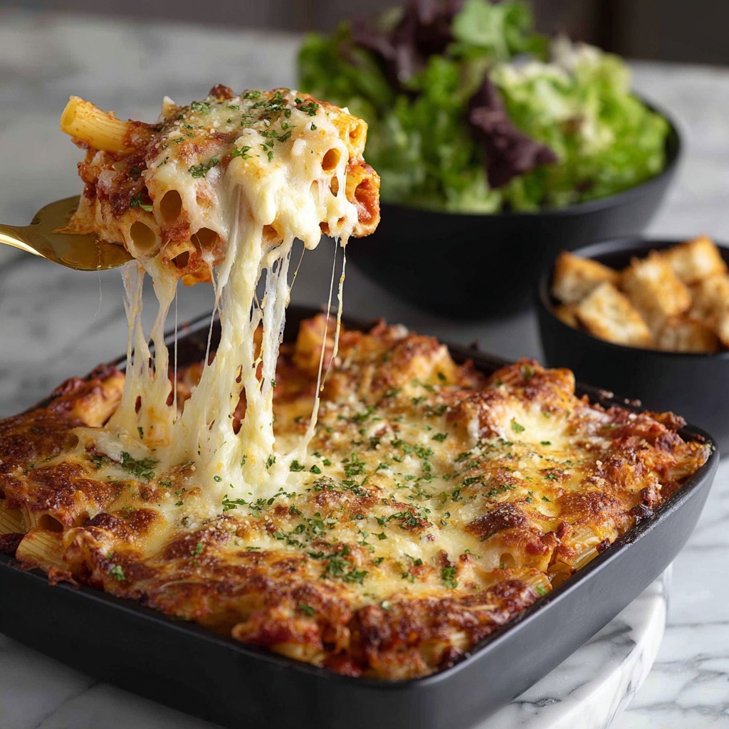 Cheesy Baked Rigatoni Recipe - Recipe Image