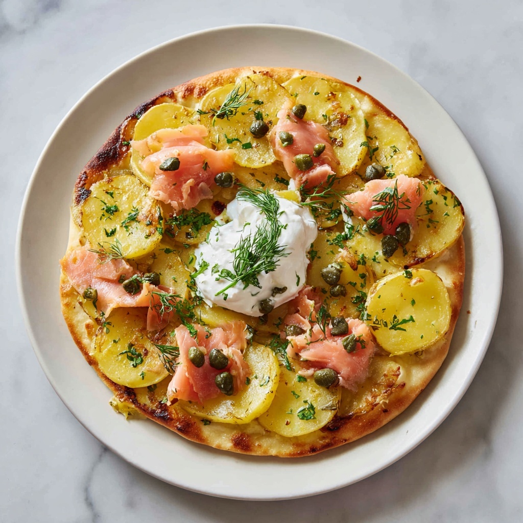 Smoked Salmon Potato Pizza Recipe - Recipe Image