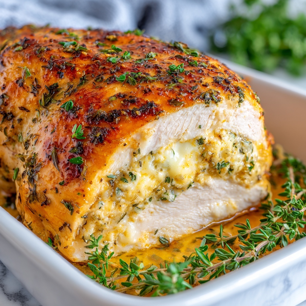 Cheese Stuffed Turkey Breast Recipe - Recipe Image