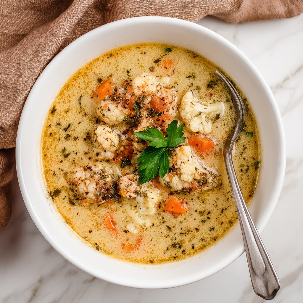 Anti-Inflammatory Cauliflower Chicken Soup Recipe - Recipe Image