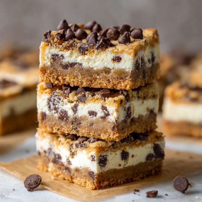 No-Bake Cookie Dough Cheesecake Bars Recipe
