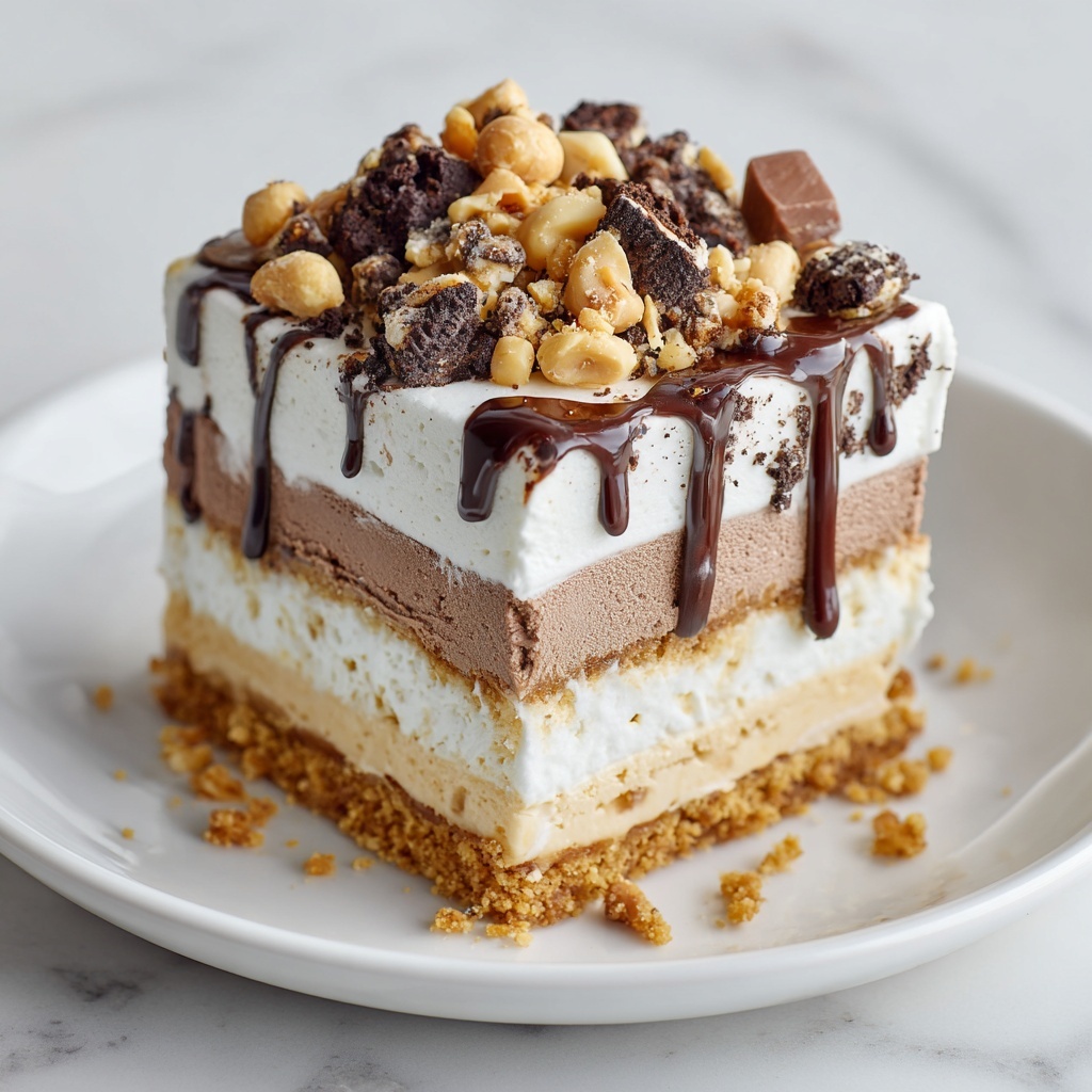 Buster Bar Ice Cream Cake Recipe - Recipe Image