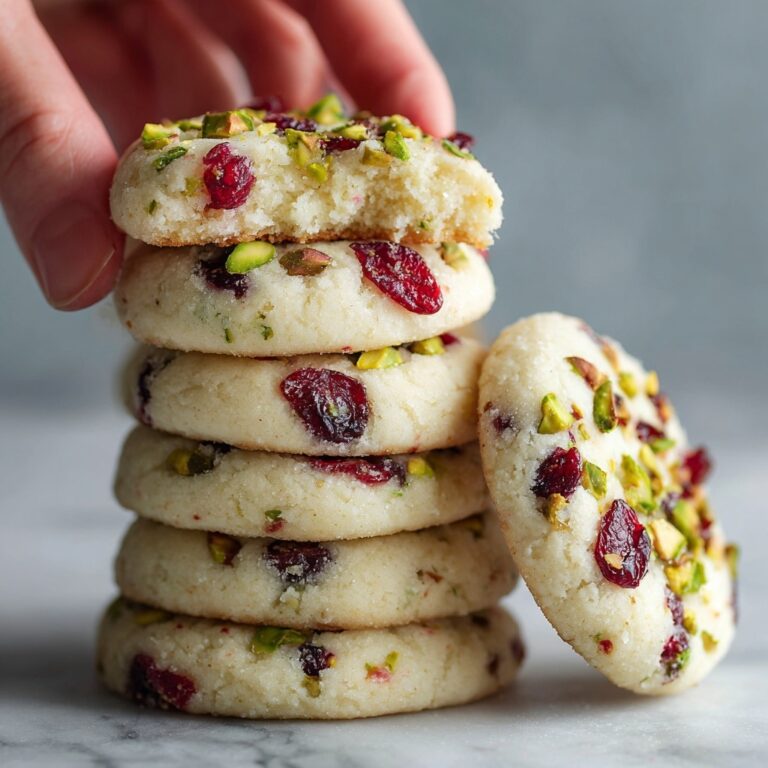 Cranberry Pistachio Shortbread Cookies Recipe