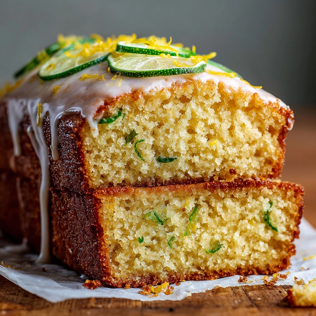 Vegan Lemon Lime Zucchini Bread with Citrusy Glaze Recipe - Recipe Image