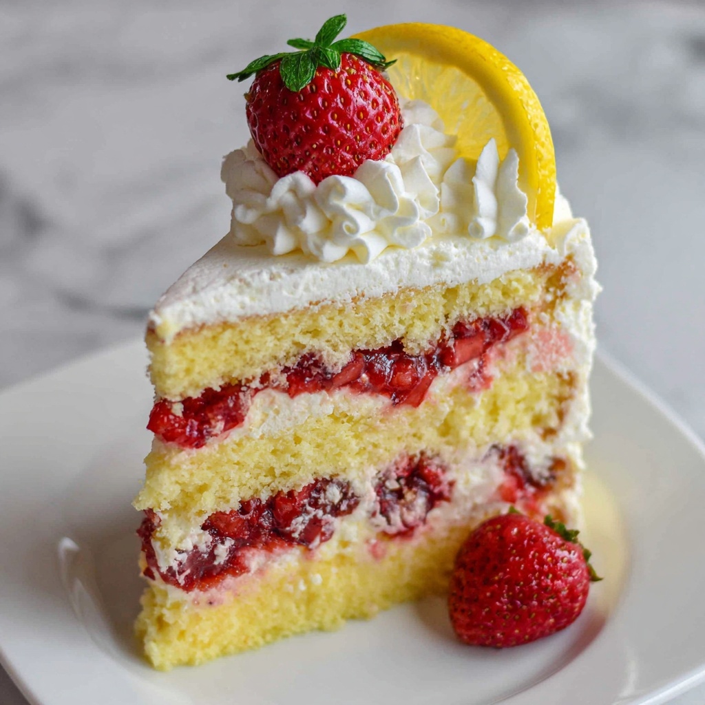 Strawberry Lemonade Cake Layers Recipe - Recipe Image