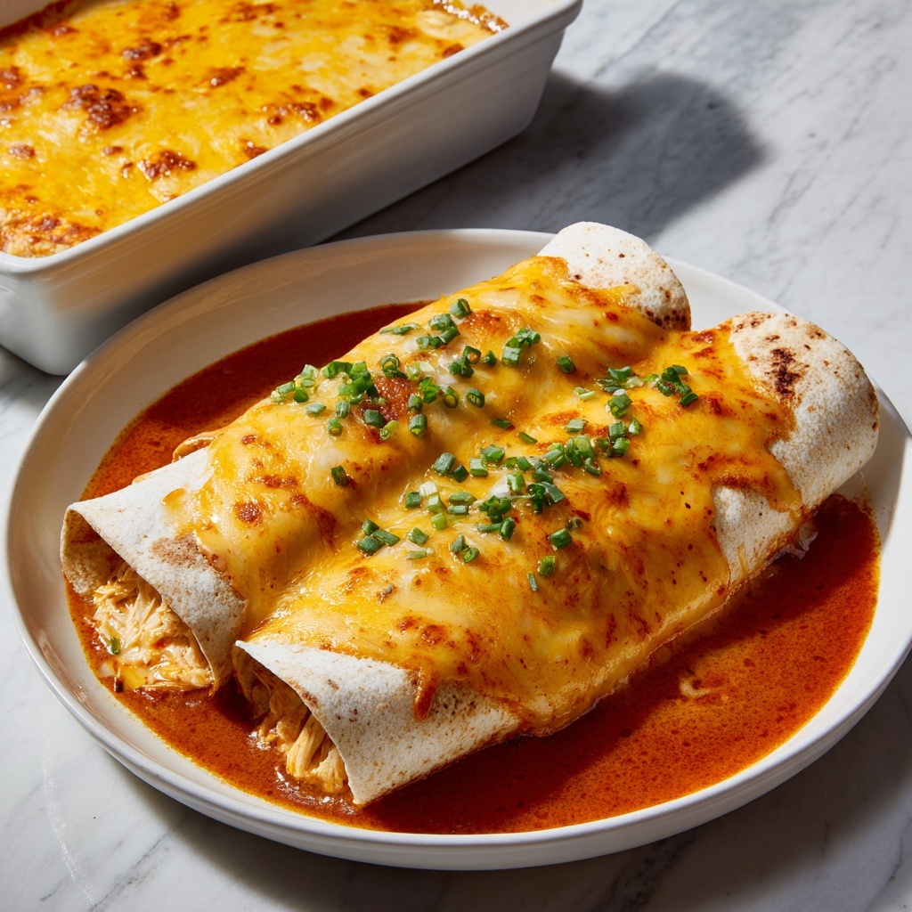Queso Chicken Enchiladas: 7 Steps to Cheesy Bliss Recipe - Recipe Image