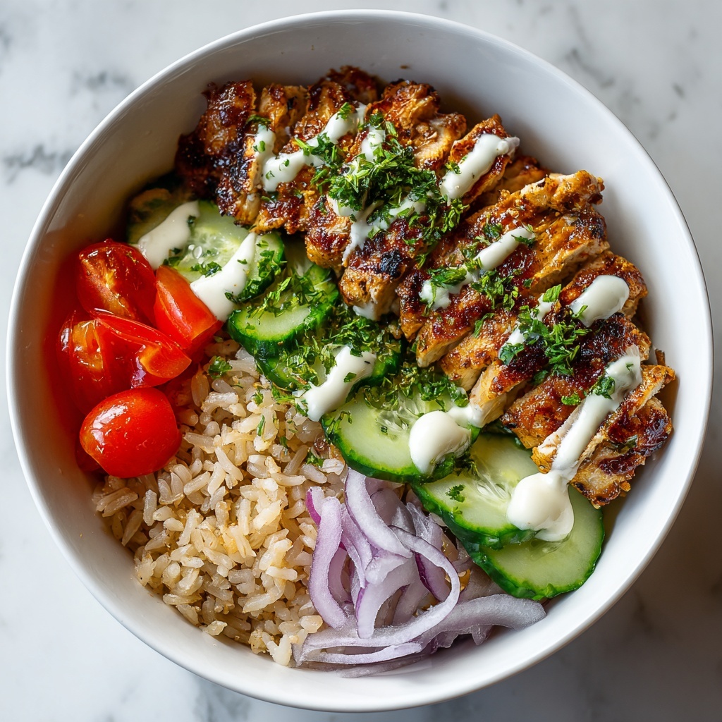 Crispy Rice Salad with Shawarma-Spiced Chicken and Tahini Drizzle Recipe - Recipe Image