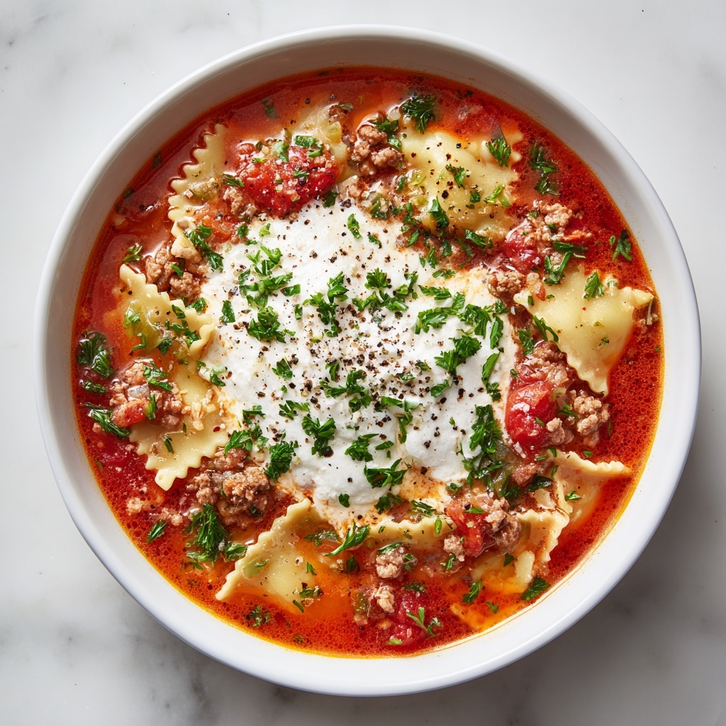 Lasagna Soup: 5 Steps to Comfort in a Bowl Recipe - Recipe Image