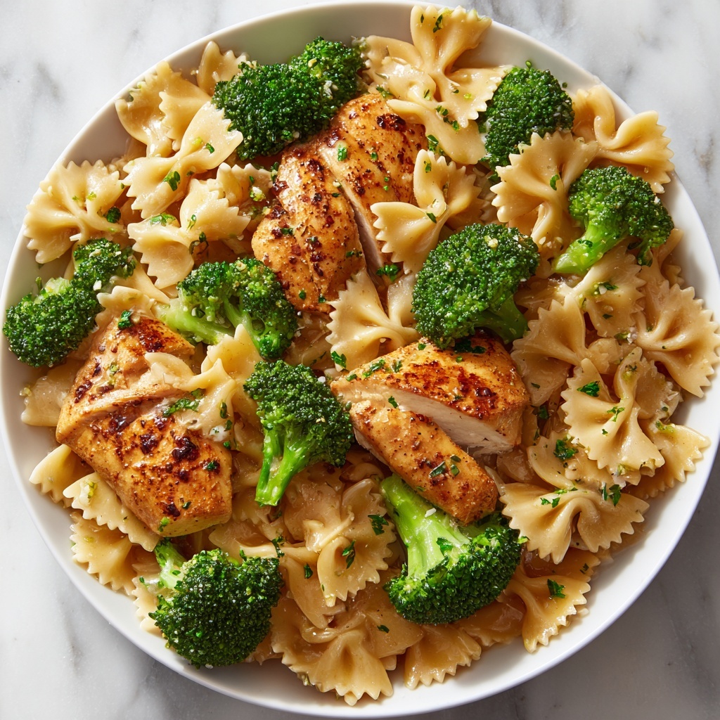 Cowboy Butter Lemon Bowtie Chicken with Broccoli Bliss Recipe - Recipe Image