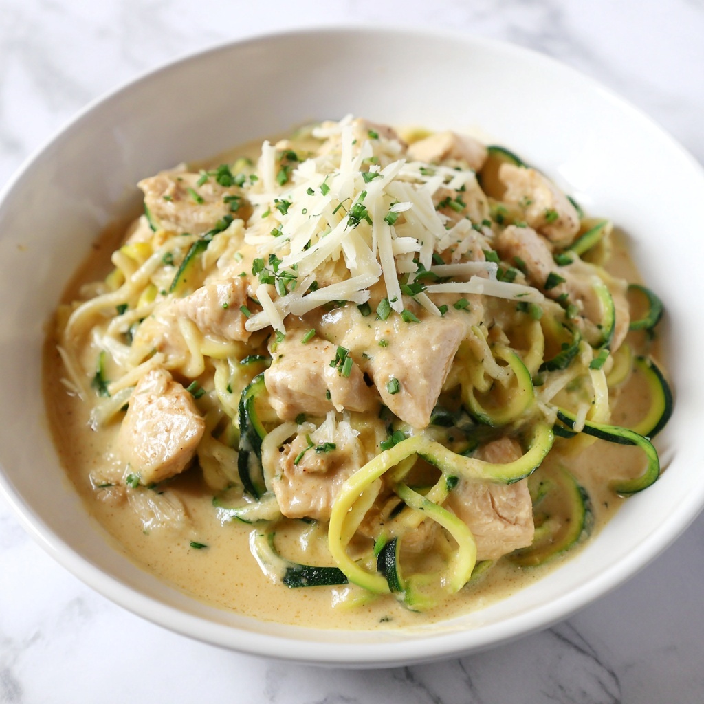 Zucchini Noodle Chicken Alfredo: 7 Guilt-Free Delights Recipe - Recipe Image