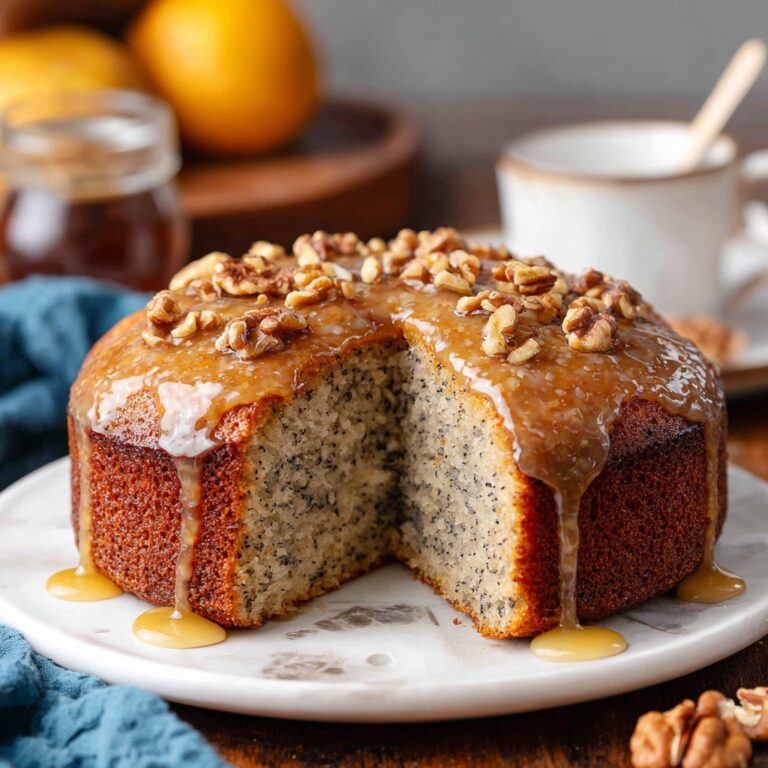 Date Walnut Cake with Orange Blossom Syrup Recipe