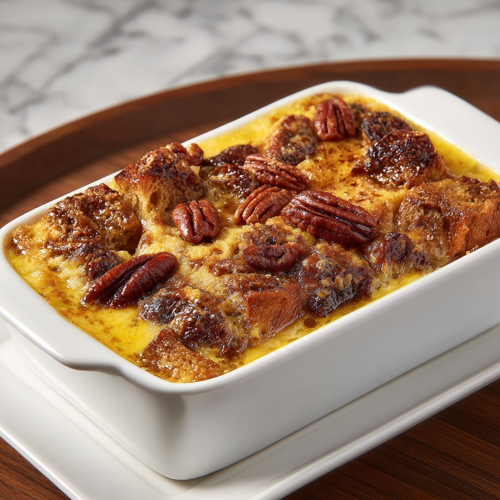 Sweet Potato Pecan Bread Pudding Recipe - Recipe Image