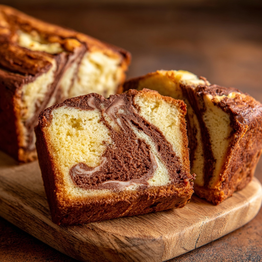 Marbled Vegan Banana Bread Recipe - Recipe Image