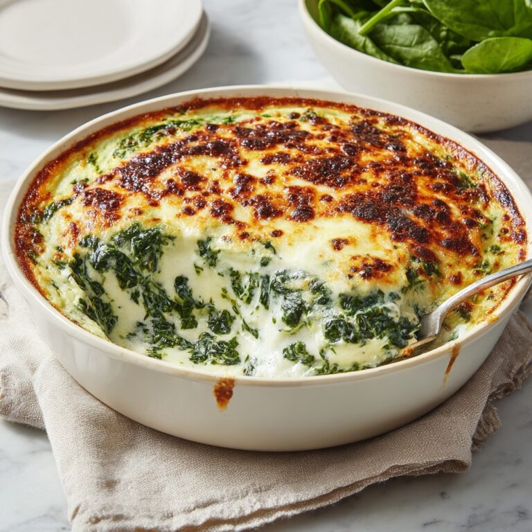 Spinach Florentine Breakfast Casserole with English Muffins and Mascarpone Recipe
