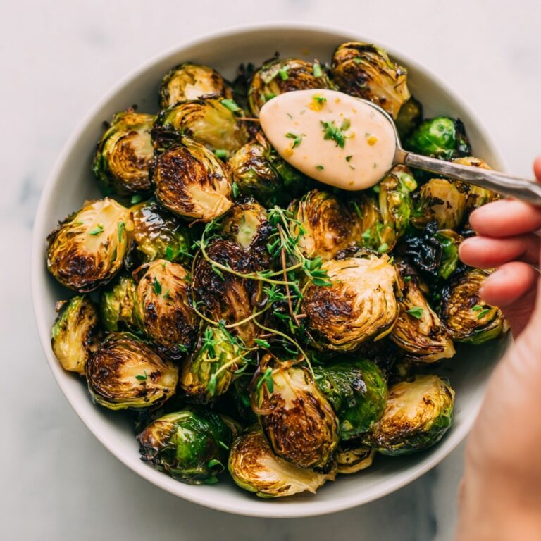 Crispy Fried Brussels Sprouts with Lemon Aioli Recipe