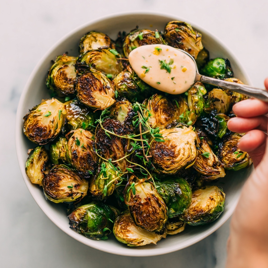 Crispy Fried Brussels Sprouts with Lemon Aioli Recipe - Recipe Image