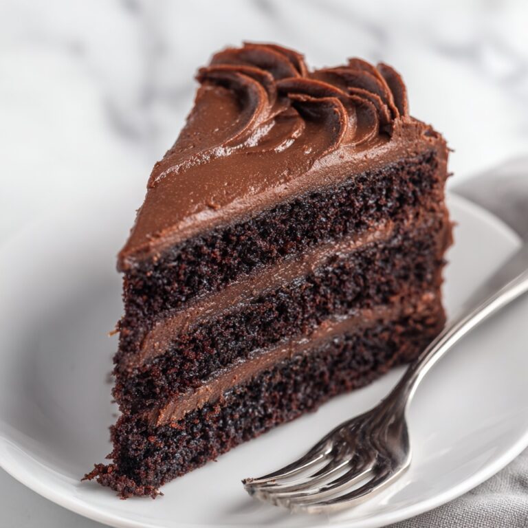 Homemade Chocolate Cake with Chocolate Frosting Recipe
