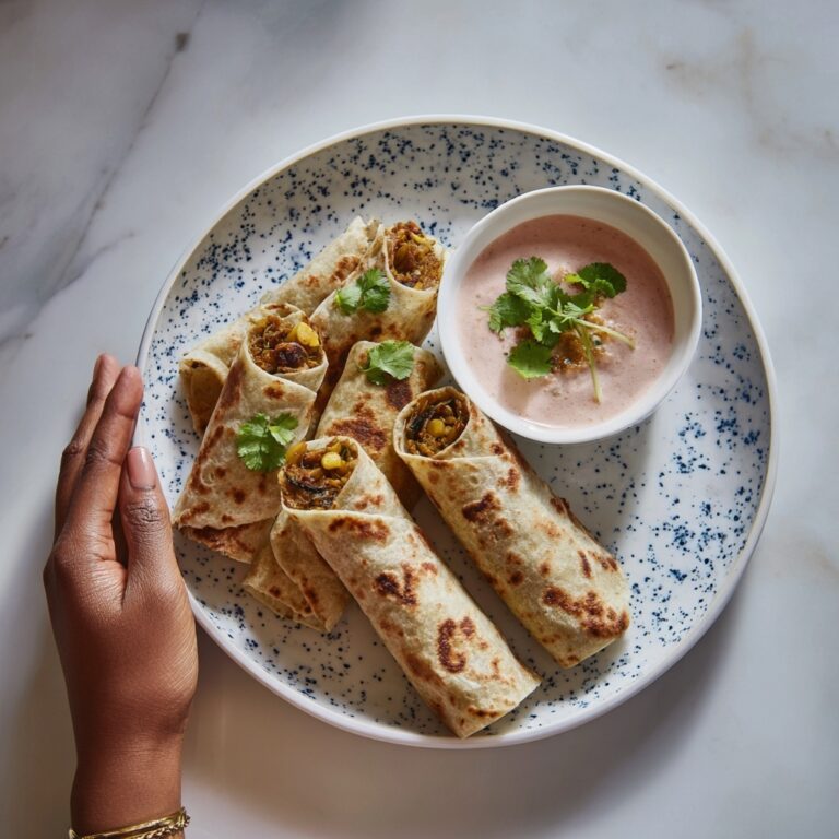 Baked Southwest Egg Rolls with Salsa-Ranch Dipping Sauce Recipe