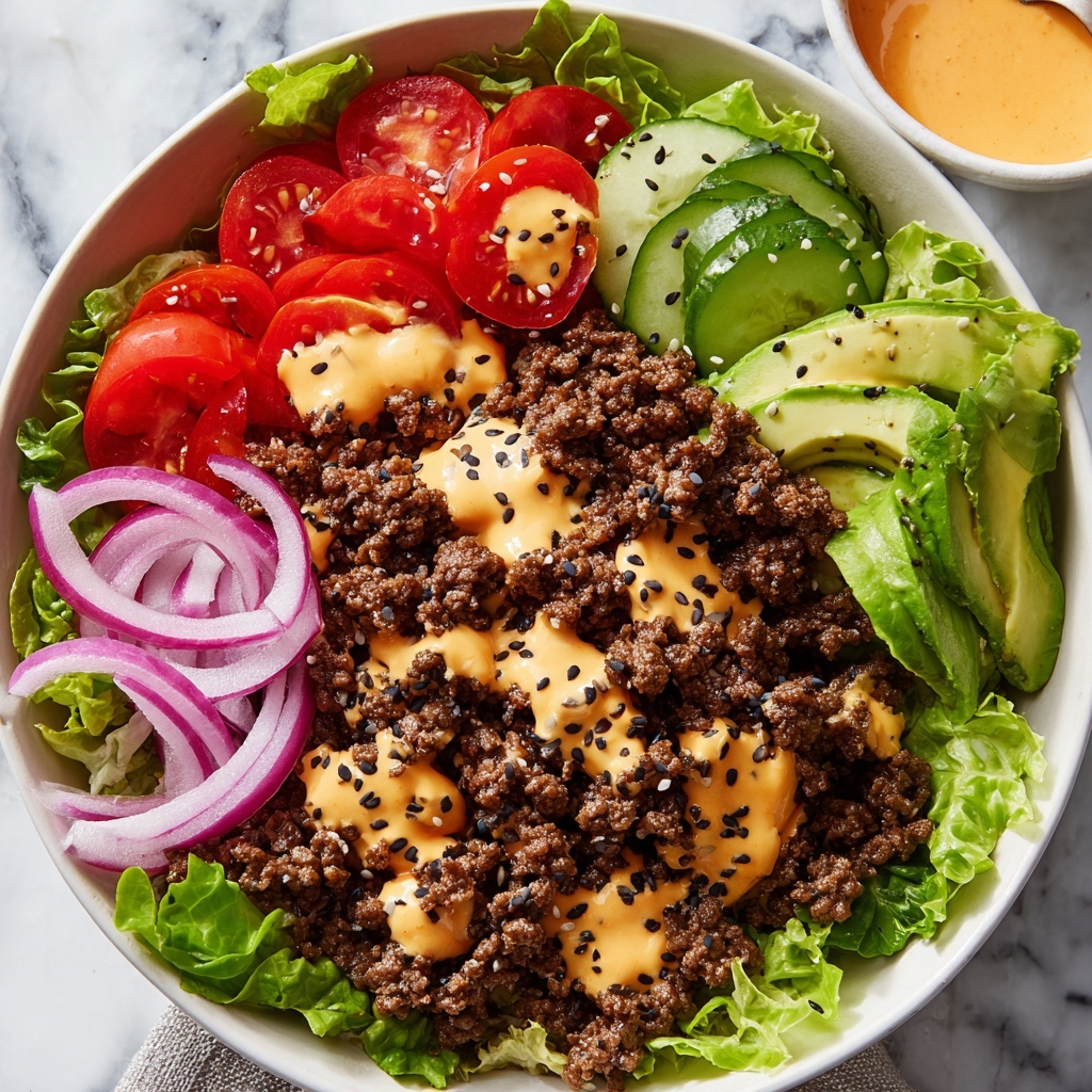 Burger in a Bowl Recipe - Recipe Image