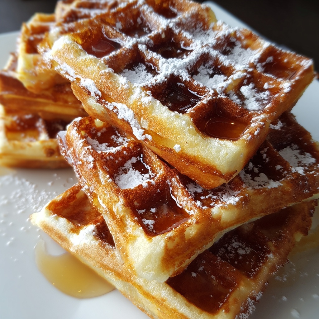 Cornbread Waffle Bites with Honey Butter Syrup Recipe - Recipe Image